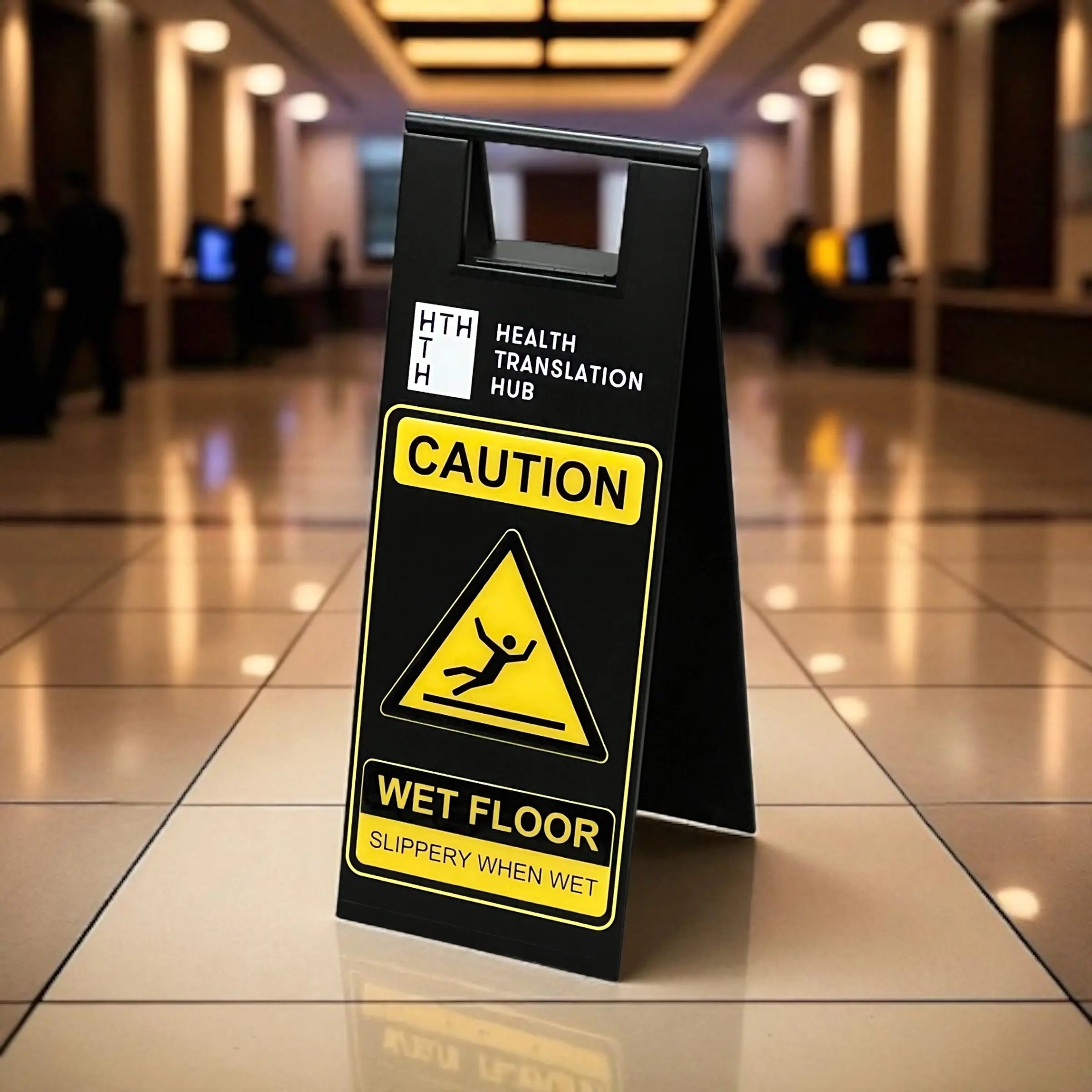 stainless steel wet floor signs
