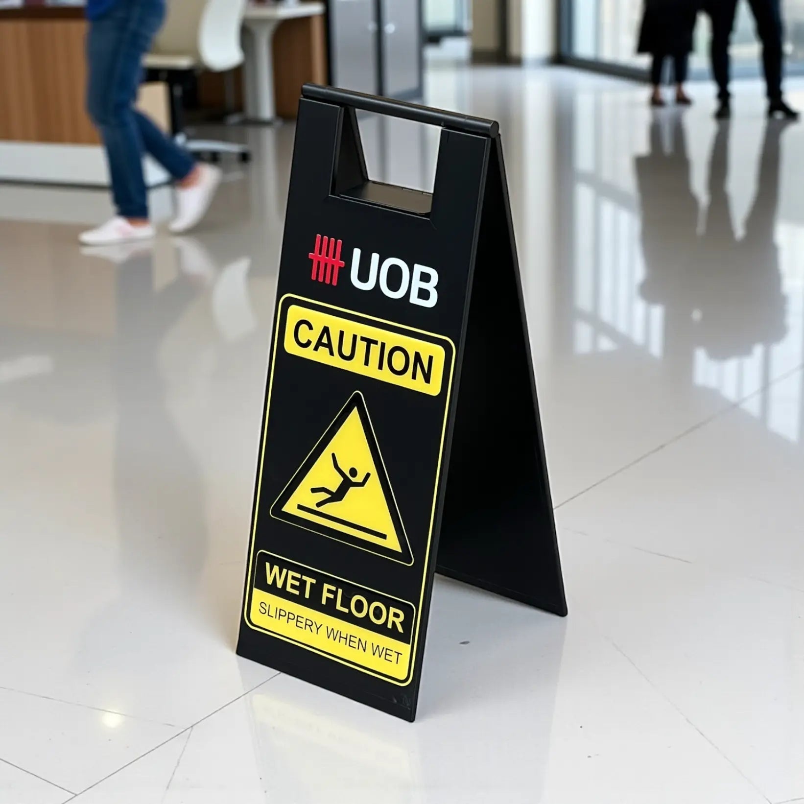 stainless steel wet floor signs