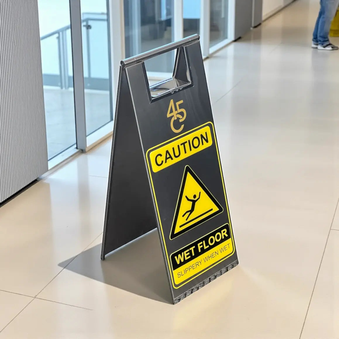 stainless steel wet floor signs