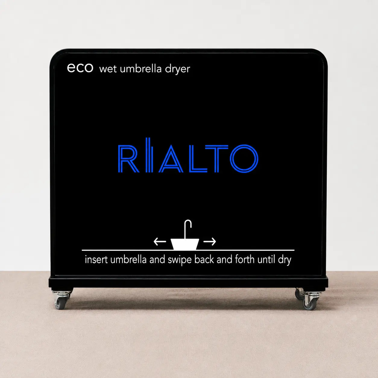 Eco Wet Umbrella Dryer Premium with Rialto custom branding